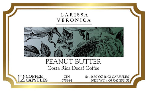 Larissa Veronica (12 573984) 2 Pack Peanut Butter Costa Rica Decaf Coffee (Single Serve K-Cup Pods) (Gourmet, Naturally