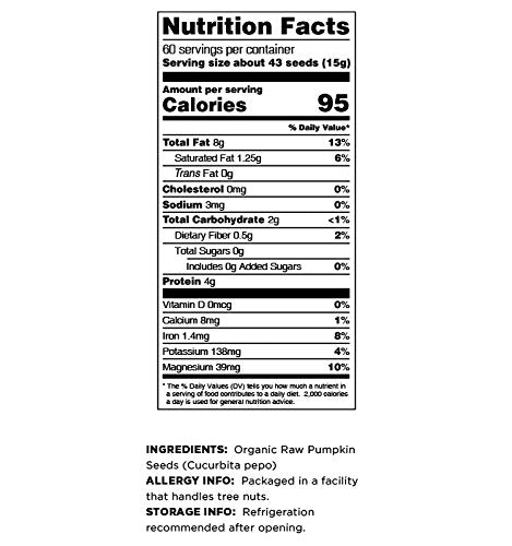 2 Lbs Terrasoul Superfoods Organic Pumpkin Seeds, - Premium Quality, Shelled, Raw, Unsalted