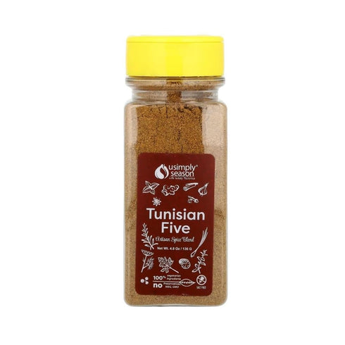 USimplySeason Tunisian Five Spice Blend, Qalat Daqqa, 4.8 oz Jar - Authentic Middle Eastern Spice Mix