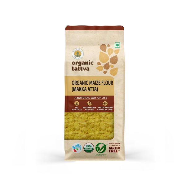Organic Tattva Corn Flour 500g USDA Certified