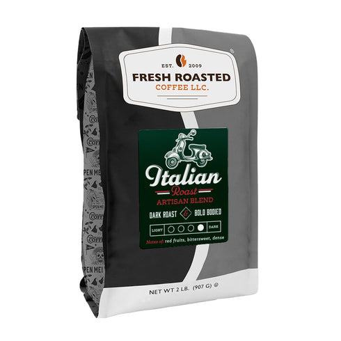 Fresh Roasted Coffee, Italian Roast, 2 lb (32 oz), Dark, Kosher, Whole