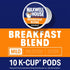 10 (Pack 7) Maxwell House Breakfast Blend Mild Roast K-Cup Coffee Pods, CT