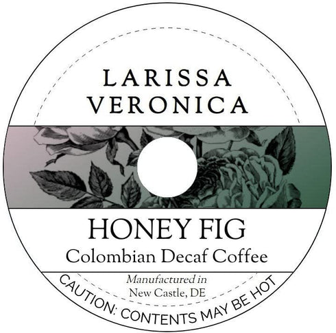 Larissa Veronica Honey Fig Colombian Decaf Coffee (Single Serve K-Cup Pods) (Gourmet, Naturally Flavored,