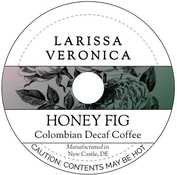 Larissa Veronica Honey Fig Colombian Decaf Coffee (Single Serve K-Cup Pods) (Gourmet, Naturally Flavored,
