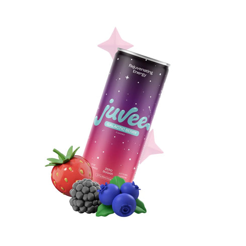 12 oz (12-Pack) 128mg Juvee Rejuvenating Energy Drink Cans Sugar Free, Natural Caffeine per Can, Zero Sugar, Low
