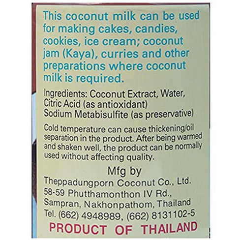 13.5 Oz (Pack 8) Chaokoh Coconut Milk, Fl