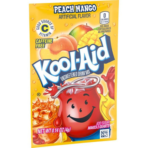 48 packets 96 Kool Aid of Peach Mango Makes quarts just add sugar