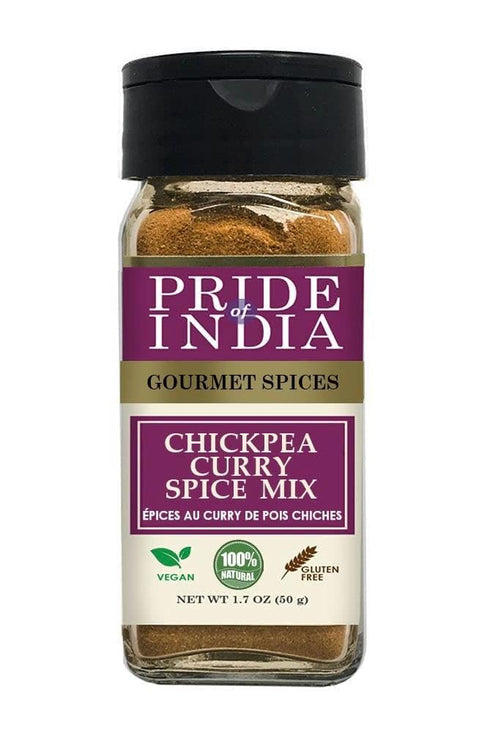 Pride of India | Chickpea Curry Masala Seasoning 1.7 oz Small Dual