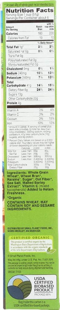 12 oz.(pack 2) Cascadian Farm - Organic Cereal Raisin Bran