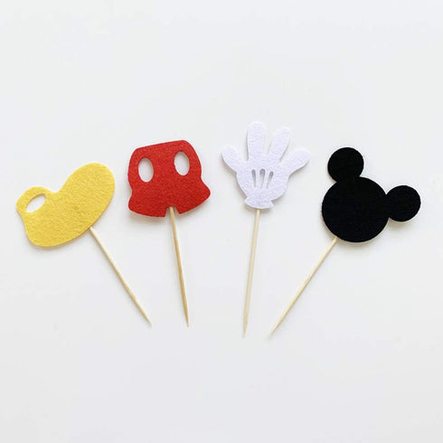 Hongkai 24PCS Mouse Cake Toppers for Kids & Baby Shower Decorations, 1st Birthday, Wedding & Cupcake Party