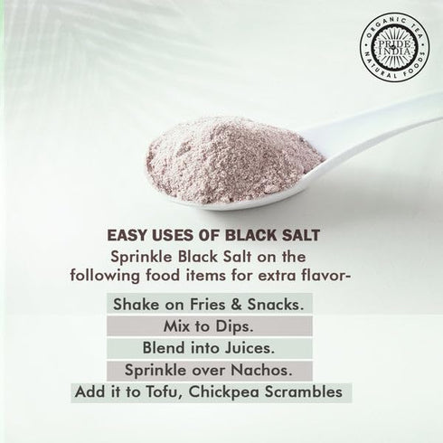 PACK 6 1 (16oz) 84+ Pride Of India - of - Himalayan Black Salt (Kala Namak) Extra Fine, Pound Dual Sifter Jar - Natural