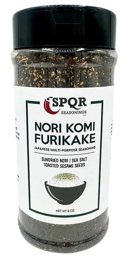 Nori Komi Furikake Multi-Purpose Rice Seasoning, XL 8 oz Jar, Sugar Free
