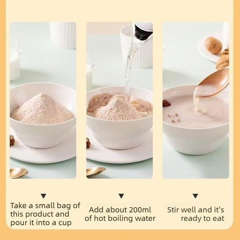 700g Oatmeal Walnut Powder | Instant Blended Cereal with Roasted Nuts & Grains - Rich & Nutty Breakfast Mix | Smooth