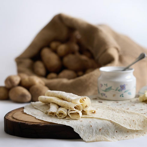3 Packages (8oz 6 Norsland Authentic Norwegian Potato Lefse Flatbread Each, Rounds Total) | No Preservatives | Perfect