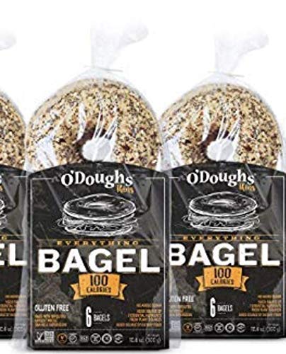 O'Dough's Thins Gluten Free Bagels, Everything, 100 Calorie Bagels, Presliced, 10.58 Ounce