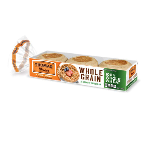 Thomas 100% 12 oz , Whole Wheat English Muffins