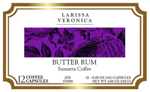 Larissa Veronica (12 571629) 3 Pack Butter Rum Sumatra Coffee (Single Serve K-Cup Pods) (Gourmet, Naturally Flavored