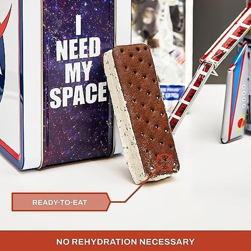 6 Count Astronaut Foods Freeze-Dried Ice Cream Sandwich, NASA Space Dessert, Cookies & Cream