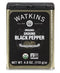 Watkins Gourmet Organic Spice Tin, Ground Black Pepper, 4 oz