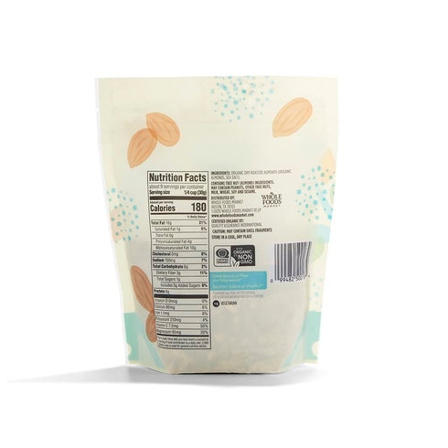 365 10 by Whole Foods Market, Organic Dry Roasted & Salted Almonds, Ounce