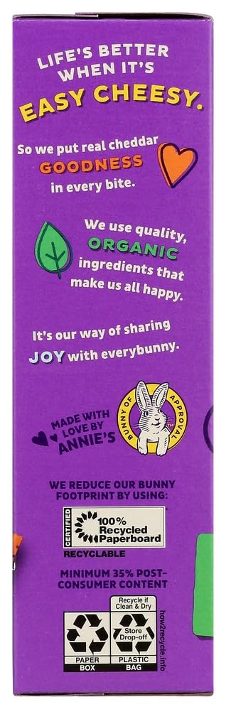Annie's Organic Cheddar Squares, Baked Cracker Snacks, 7.5 oz