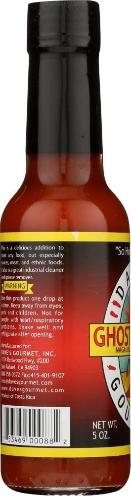 Pack 1 Dave's Gourmet Ghost Pepper Jolokia Hot Sauce