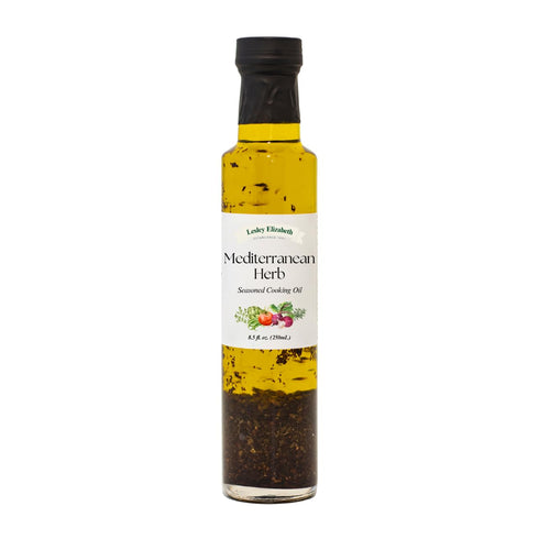 Lesley Elizabeth Mediterranean Herb Seasoned Cooking Oil, 8.5 fl oz Herb-Infused Olive
