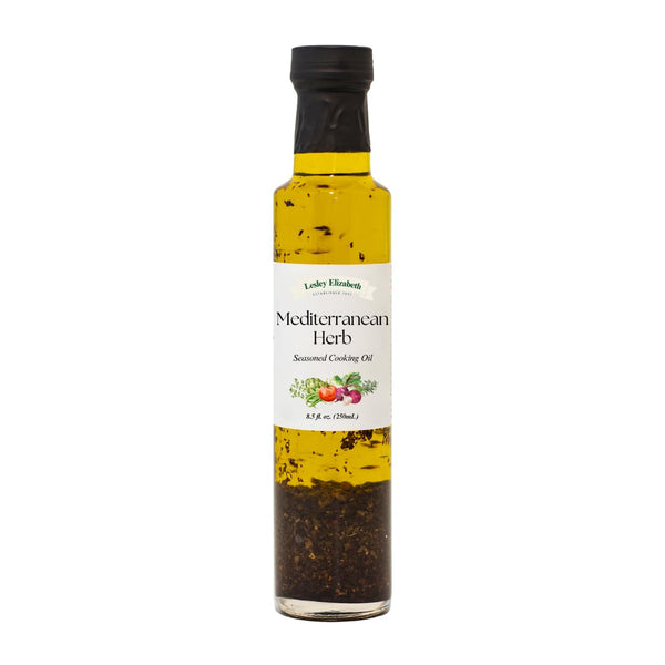 Lesley Elizabeth Mediterranean Herb Seasoned Cooking Oil, 8.5 fl oz Herb-Infused Olive