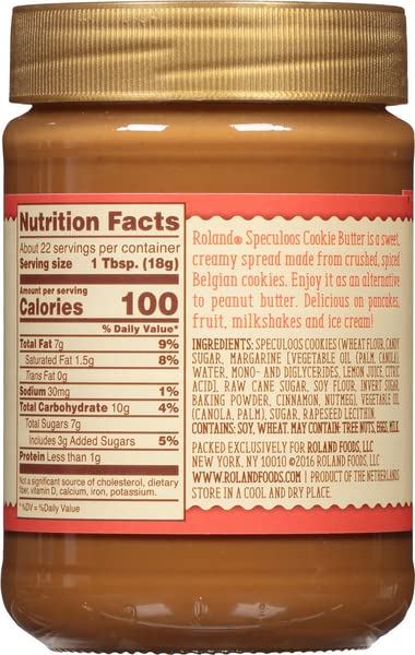 14.1-Ounce Packaging Roland Foods Speculoos Cookie Butter Spread, Specialty Imported Food, Jar, May Vary