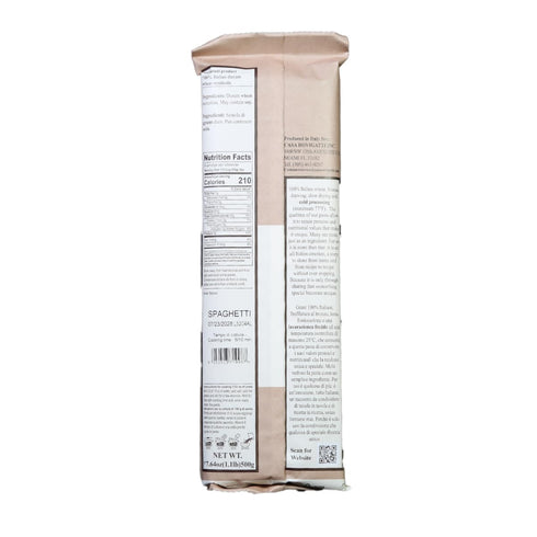 17.64 oz, 500g, 4 Pack Casa Rovigatti Bronze Extruded Italian Spaghetti, Artisanal Made in Italy