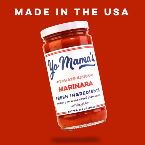 Yo Mama's Foods Keto Marinara Pasta Sauce - (3) 12.5 Ounce Jars, No Sugar Added, Gluten Free