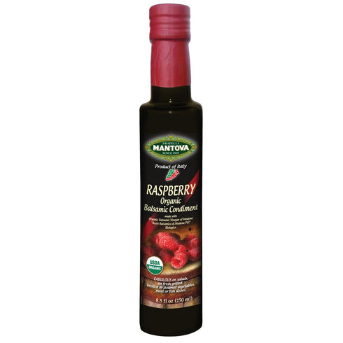 Mantova Organic Raspberry Balsamic Vinegar of Modena - Premium, Sweet, and Tangy