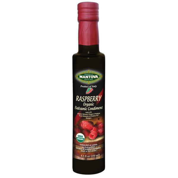 Mantova Organic Raspberry Balsamic Vinegar of Modena - Premium, Sweet, and Tangy