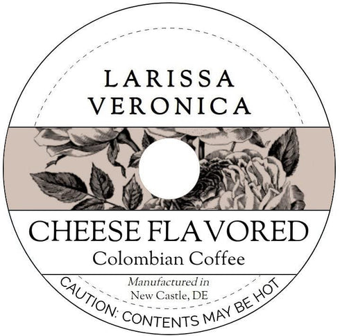 Larissa Veronica Cheese Flavored Colombian Coffee (Single Serve K-Cup Pods) (Gourmet, Naturally Flavored, Whole