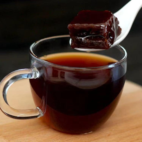 MIHUNTANG 8.81 oz 250g Black sugar -Handmade by ancient method-Brewing black sugar tea from sugarcane-Fragrant