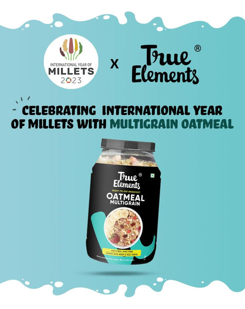 35 Oz True Elements Multigrain Oatmeal - With goodness of Oats & Flakes | No Added Sugar | Oatmeal for Breakfast