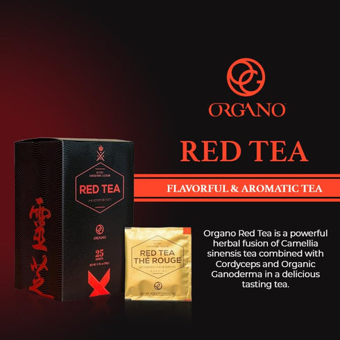 (25 ORGANO Red Tea with Cordyceps and Ganoderma lucidum sachets)