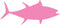Sedona Graphix llc Bigeye Tuna Fish (6" x 2.5", Light Pink)