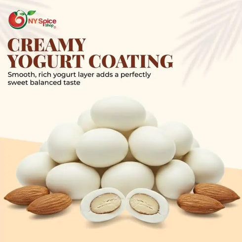 2 NY Spice Shop Yogurt Covered Almonds - Pound Candy Coated Almond - Trail Mix Yogurt Almonds Sweet Nut Snacks