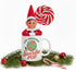 Swirlee Pop Christmas Elf Mug Gift Set Boy Elf in Ceramic Coffee Mug with