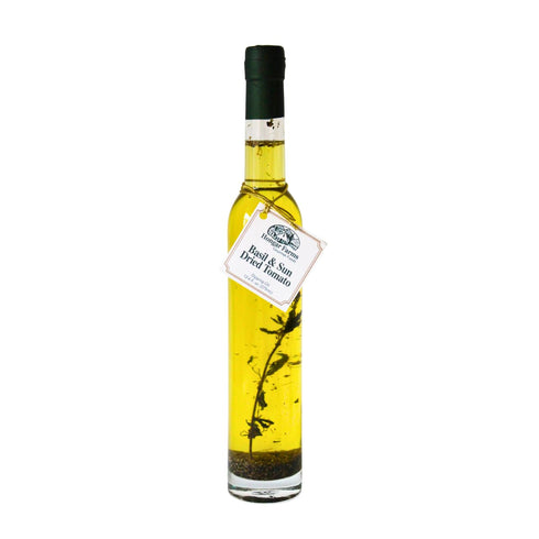 Hongar Farms Basil & Sundried Tomato Gourmet Oil 12.6 oz tall bottle