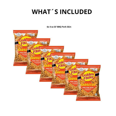 Big Bargain World 6 4 BBQ Flavored Pork Skins, Bags, Ounces Each, Crunchy Protein Snack with Bonus Bookmark