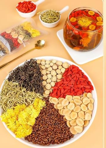 (1Bag(12pcs)) Dandelion Wolfberry Tea Bags,Dandelion Wolfberry Tea Organic Kidneys & Liver Tea Chinese Wolfberry Tea
