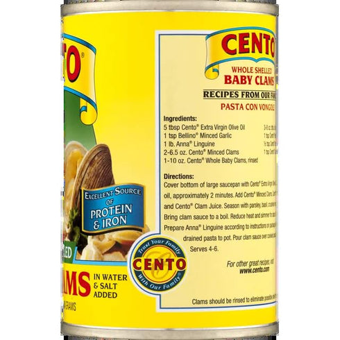 10 oz Cento Whole Baby Clams - Can