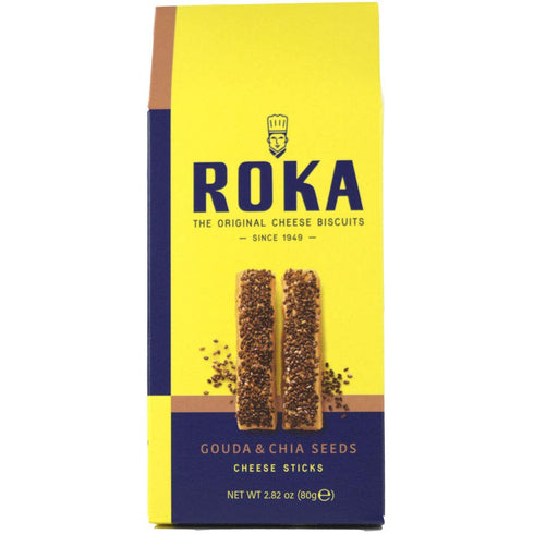 ROKA Gouda Cheese with Chia Seeds Sticks, 2.82 oz., Pack of 8