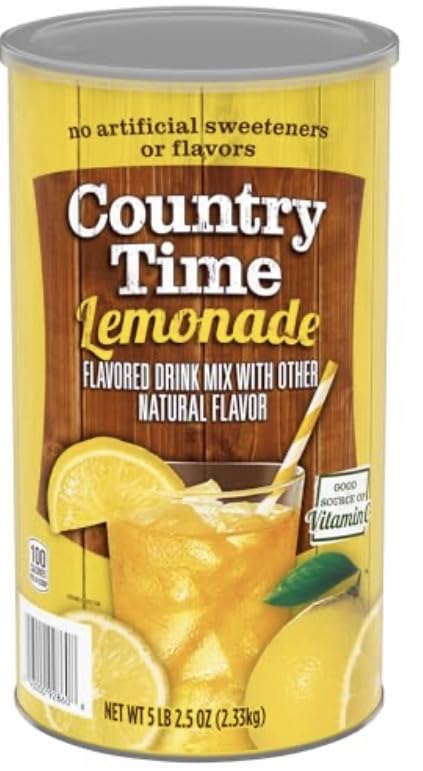 Generic COUNTRY's Time Lemonade Drink Mix Powder, Classic Lemon Flavor, Makes Refreshing Drinks,
