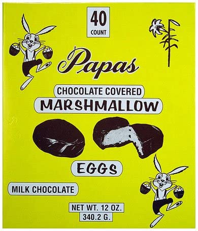 Papas 40ct Milk Chocolate Covered Marshmallow Eggs Box