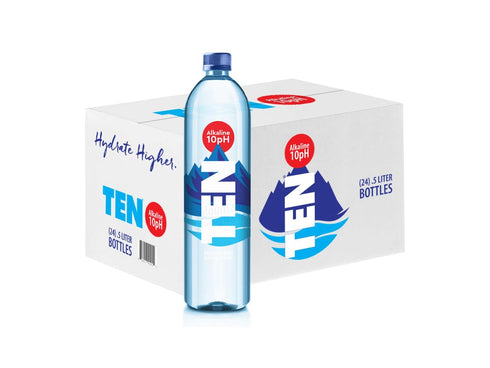 10, 16.9 (Pack 24) TEN Alkaline Spring Water, pH High in Electrolytes, Ounce Bottle