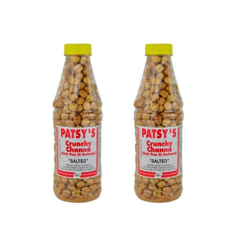 Patsy's Crunchy Channa (Chick Peas or Garbanzo) Salted - 12oz (Pack of 2)