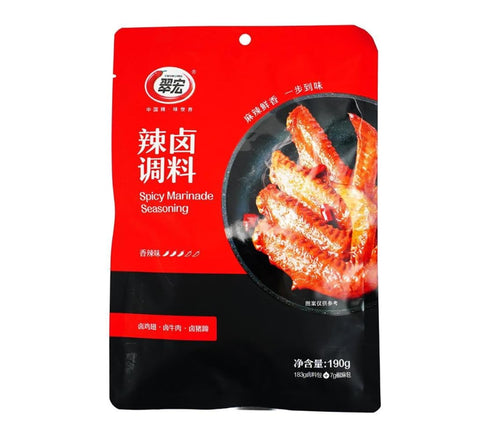 Generic Spicy Chinese Braising Sauce Seasoning for Meats and Seafood, 190g, Pack of
